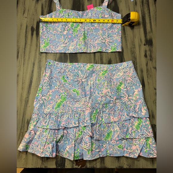 Lilly Pulitzer Rosalie Skirt Set in the "Blue Peri The Turtle Package” NWT - Picture 9 of 16